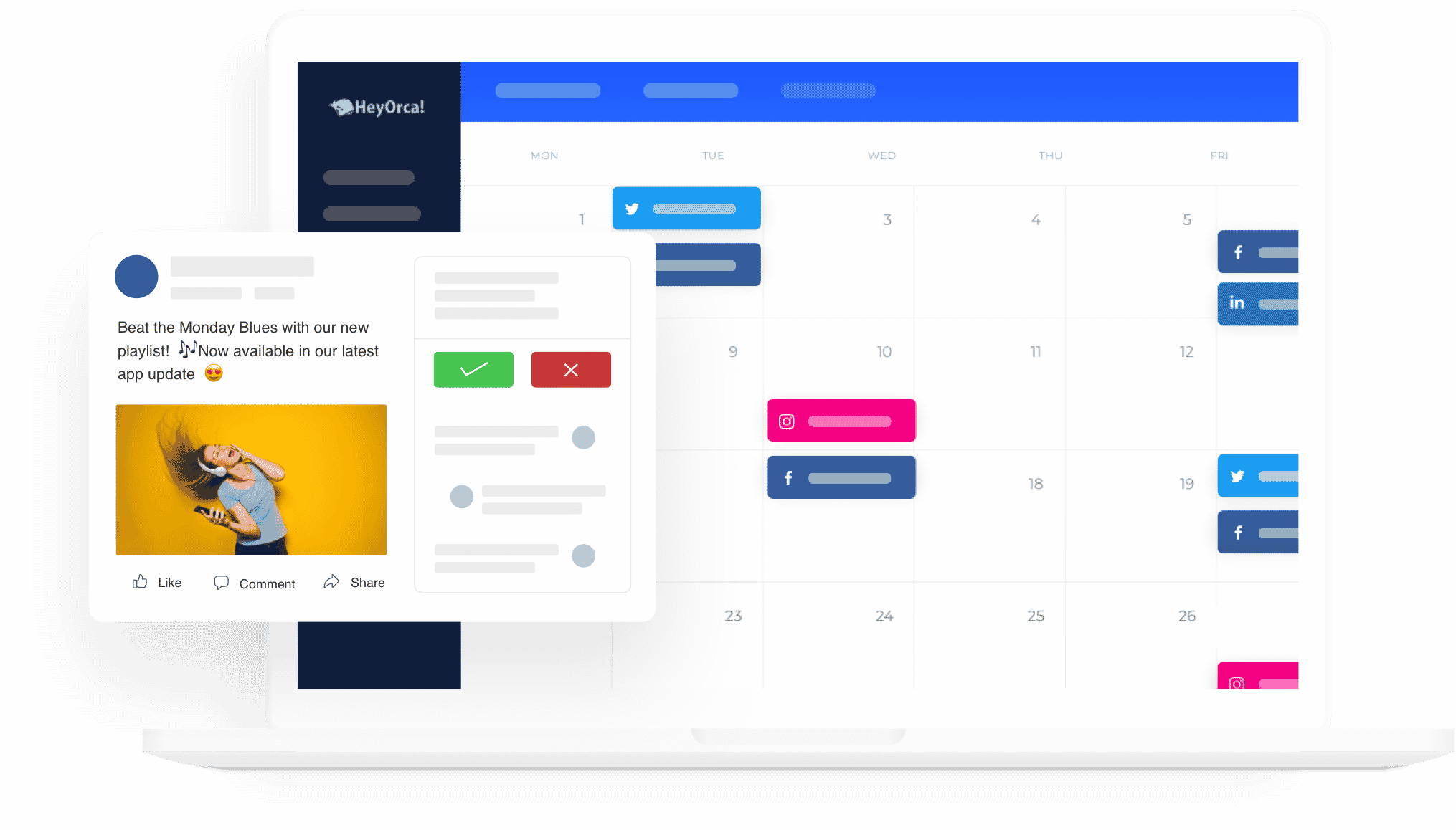 HeyOrca Content Panel