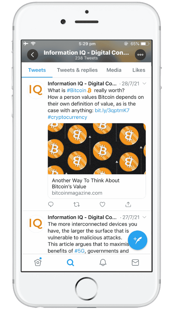 Info IQ Twitter social media post