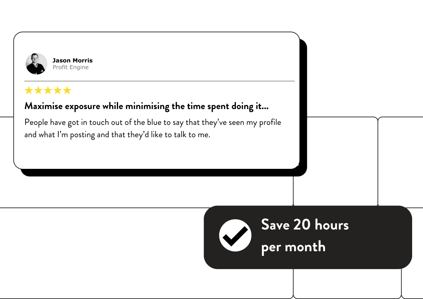 100 Pound Social Testimonials marketing agencies page mobile graphic