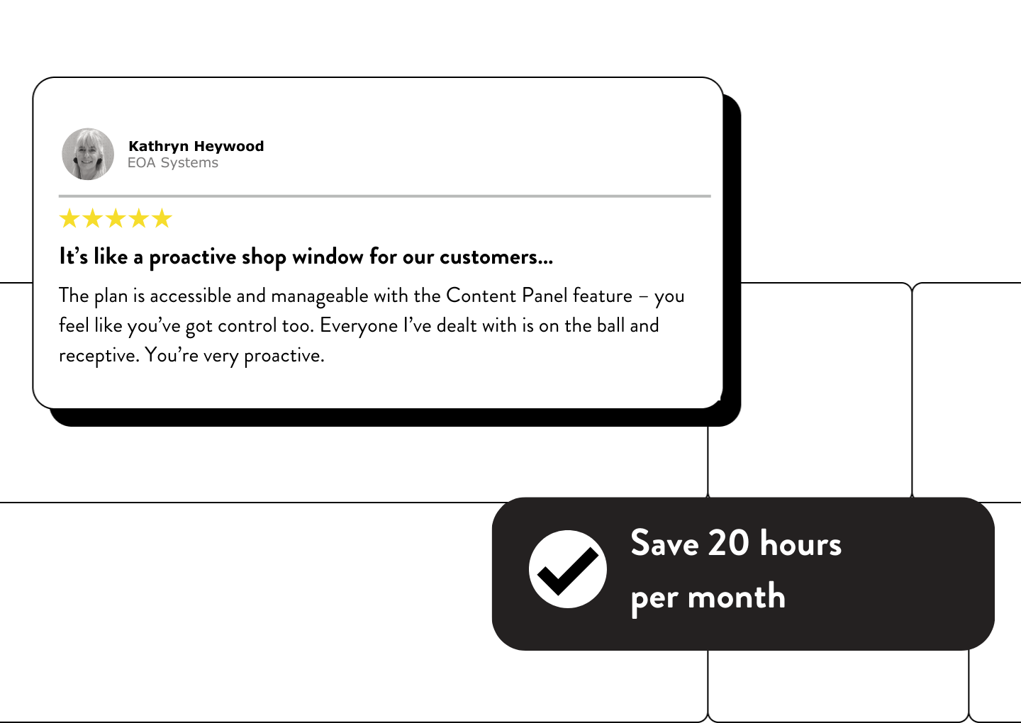 100 Pound Social Testimonials software & development page mobile graphic