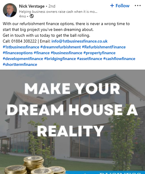 1st Business Finance post example 1st Business Finance post example