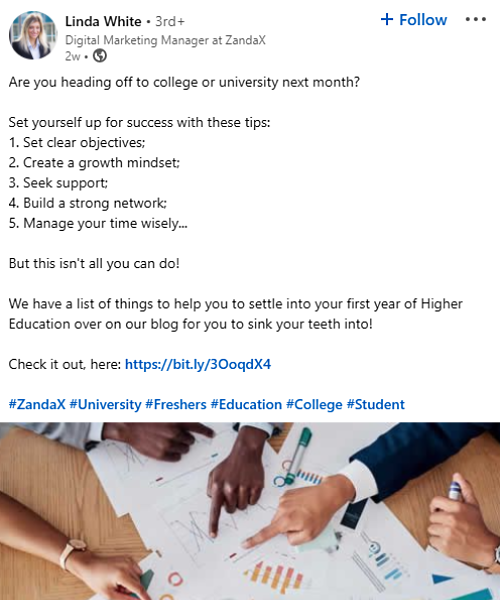 ZandaX post example ZandaX post example