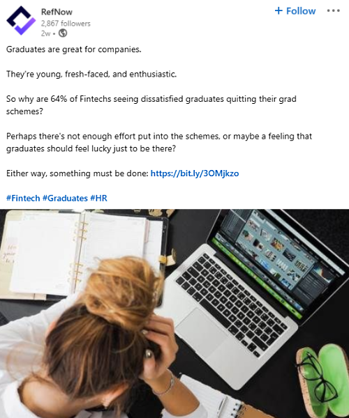 RefNow post example RefNow post example