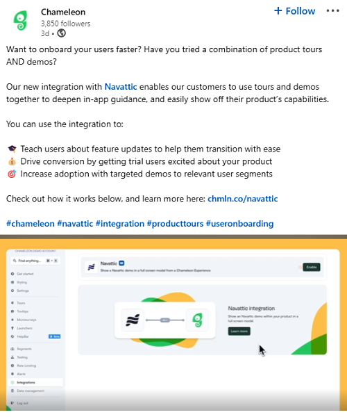 Chameleon post example Chameleon post example