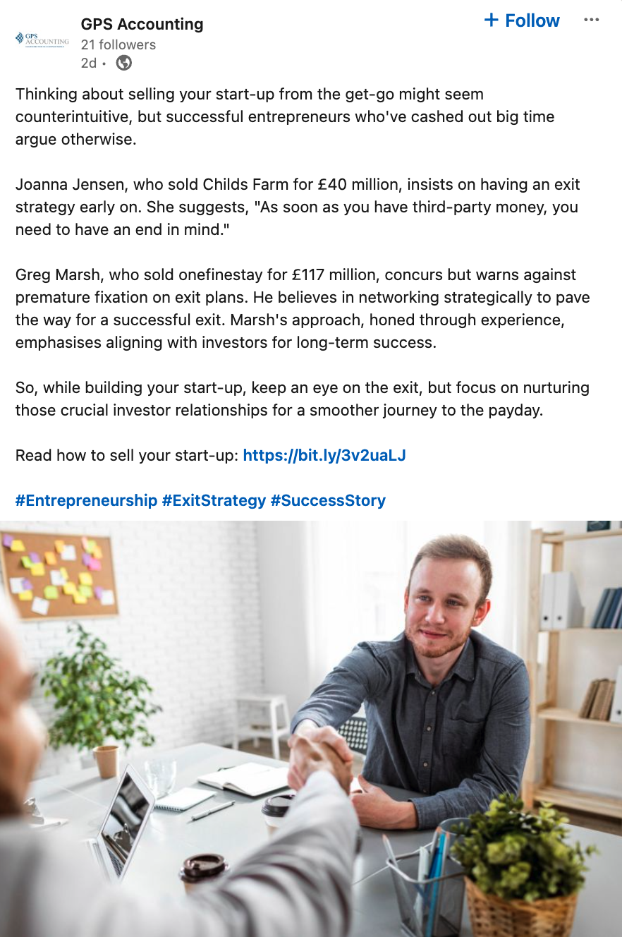 Accounting post example Accounting post example