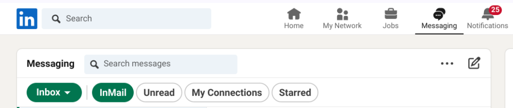 linkedin message screenshot