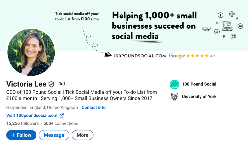 Victoria Lee LinkedIn Profile